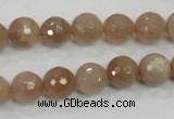 CMS60 15.5 inches 10mm faceted round moonstone gemstone beads