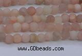 CMS600 15.5 inches 4mm round matte natural moonstone beads