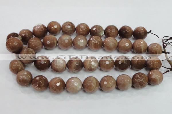 CMS65 15.5 inches 20mm faceted round moonstone gemstone beads