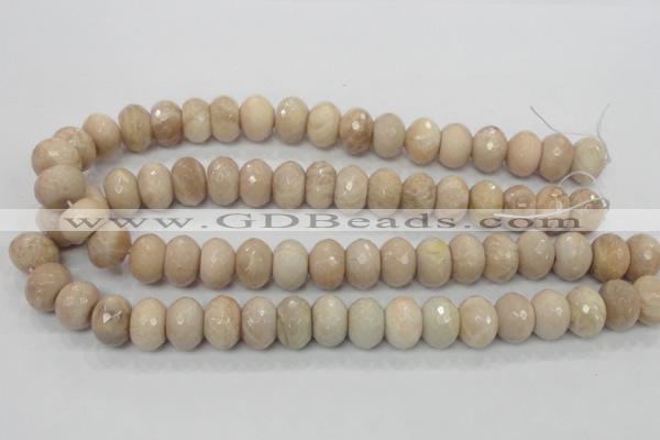 CMS68 15.5 inches 12*16mm faceted rondelle moonstone gemstone beads