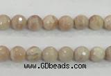 CMS83 15.5 inches 8mm faceted round moonstone gemstone beads