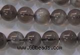 CMS852 15.5 inches 8mm round natural black moonstone beads