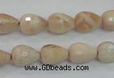 CMS89 15.5 inches 10*14mm faceted teardrop moonstone gemstone beads