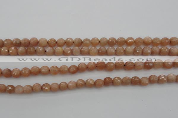 CMS941 15.5 inches 6mm faceted round A grade moonstone gemstone beads