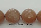 CMS946 15.5 inches 16mm faceted round A grade moonstone gemstone beads