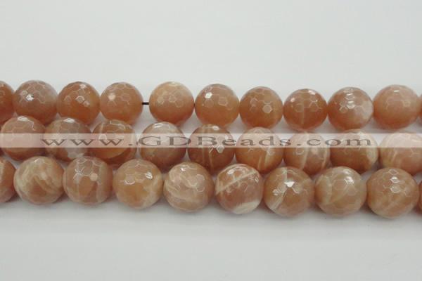 CMS948 15.5 inches 20mm faceted round A grade moonstone gemstone beads