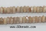 CMS98 15.5 inches 4*8mm faceted rondelle moonstone gemstone beads