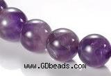 CNA04 AB grade 12mm round natural amethyst quartz bead Wholesale