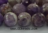 CNA1014 15.5 inches 12mm faceted round dogtooth amethyst beads