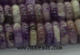 CNA1023 15.5 inches 4*12mm rondelle dogtooth amethyst beads