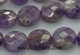 CNA1046 15.5 inches 14mm faceted coin dogtooth amethyst beads