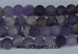 CNA1060 15.5 inches 4mm round matte dogtooth amethyst beads