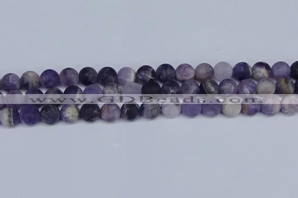 CNA1063 15.5 inches 10mm round matte dogtooth amethyst beads