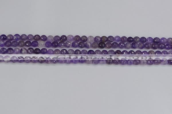 CNA1070 15.5 inches 4mm faceted round dogtooth amethyst beads