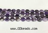 CNA1120 15.5 inches 14mm flat round dogtooth amethyst beads