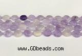 CNA1125 15.5 inches 14mm flat round natural lavender amethyst beads