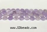 CNA1126 15.5 inches 14mm flat round natural lavender amethyst beads