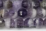 CNA1161 15.5 inches 6mm faceted round natural dogtooth amethyst beads