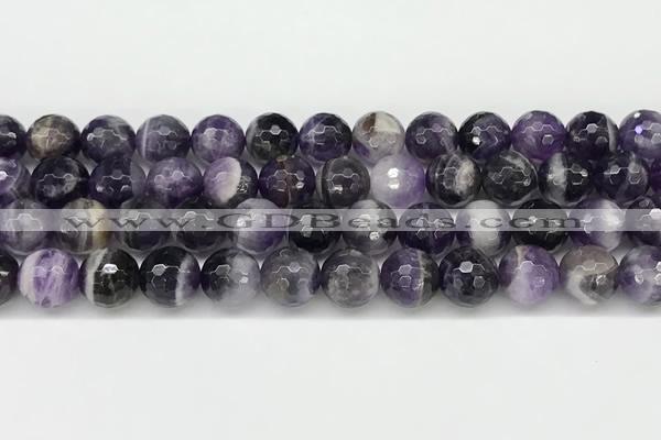 CNA1164 15.5 inches 12mm faceted round natural dogtooth amethyst beads