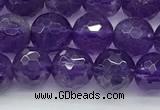 CNA1171 15.5 inches 6mm faceted round natural amethyst beads