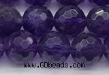 CNA1176 15.5 inches 8mm faceted round natural amethyst beads