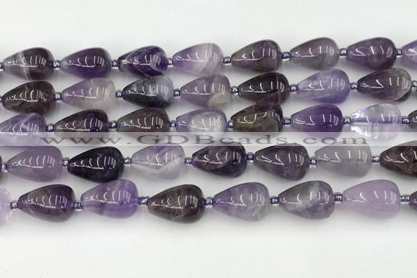 CNA1180 15.5 inches 11*16mm teardrop amethyst beads wholesale