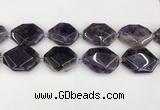 CNA1198 15.5 inches 30*40mm freeform amethyst beads wholesale