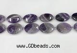 CNA1207 15.5 inches 20*30mm - 22*30mm faceted oval amethyst beads