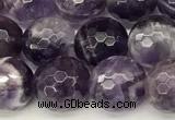 CNA1246 15 inches 8mm faceted round dogtooth amethyst beads