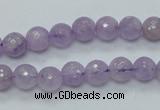 CNA310 15.5 inches 8mm faceted round natural lavender amethyst beads