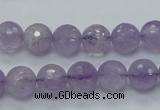 CNA311 15.5 inches 10mm faceted round natural lavender amethyst beads