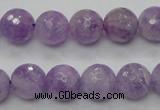 CNA312 15.5 inches 12mm faceted round natural lavender amethyst beads