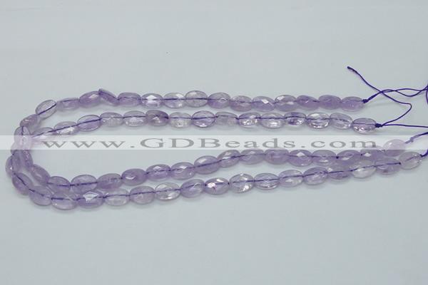 CNA328 15.5 inches 8*12mm faceted oval natural lavender amethyst beads