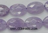 CNA331 15.5 inches 15*20mm faceted oval natural lavender amethyst beads