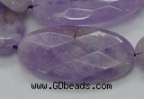 CNA335 15.5 inches 20*40mm faceted oval natural lavender amethyst beads