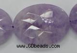 CNA336 15.5 inches 30*40mm faceted oval natural lavender amethyst beads