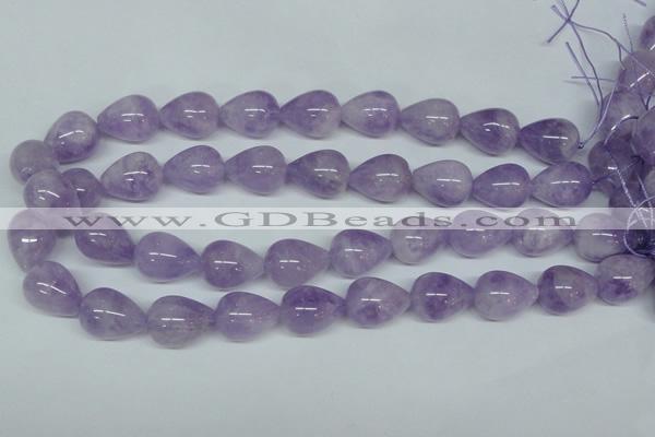 CNA419 15.5 inches 15*20mm teardrop natural lavender amethyst beads