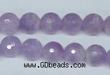 CNA424 15.5 inches 12mm faceted round natural lavender amethyst beads