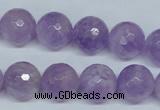 CNA425 15.5 inches 14mm faceted round natural lavender amethyst beads