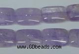 CNA441 15.5 inches 15*20mm rectangle natural lavender amethyst beads