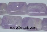 CNA442 15.5 inches 18*25mm rectangle natural lavender amethyst beads