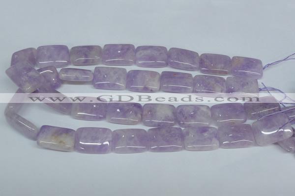 CNA442 15.5 inches 18*25mm rectangle natural lavender amethyst beads