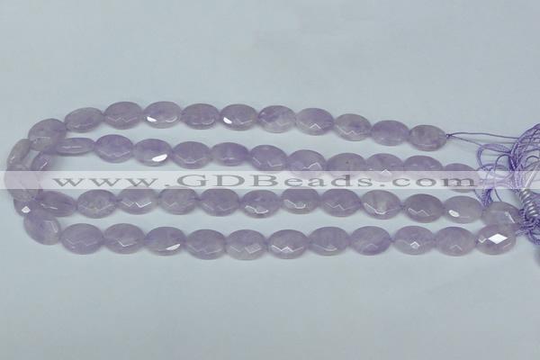 CNA455 15.5 inches 12*16mm faceted oval natural lavender amethyst beads