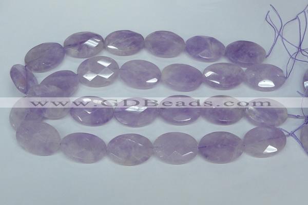 CNA459 15.5 inches 22*30mm faceted oval natural lavender amethyst beads