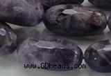 CNA55 15.5 inches 15*30mm faceted rice grade AB natural amethyst beads