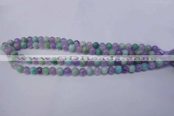 CNA652 15 inches 8mm round lavender amethyst & amazonite beads