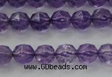 CNA68 15.5 inches 6mm faceted round natural amethyst beads