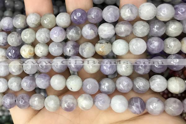 CNA687 15.5 inches 8mm faceted round lavender amethyst beads