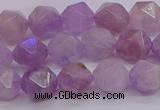 CNA693 15.5 inches 10mm faceted nuggets lavender amethyst beads