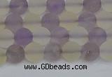 CNA741 15.5 inches 6mm round matte amethyst & citrine beads